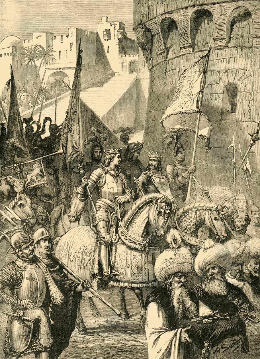 دخول النصر لريتشارد الأول وفيليب أوغسطس إلى عكا ، 1191 ، 1890. بواسطة غير معروف