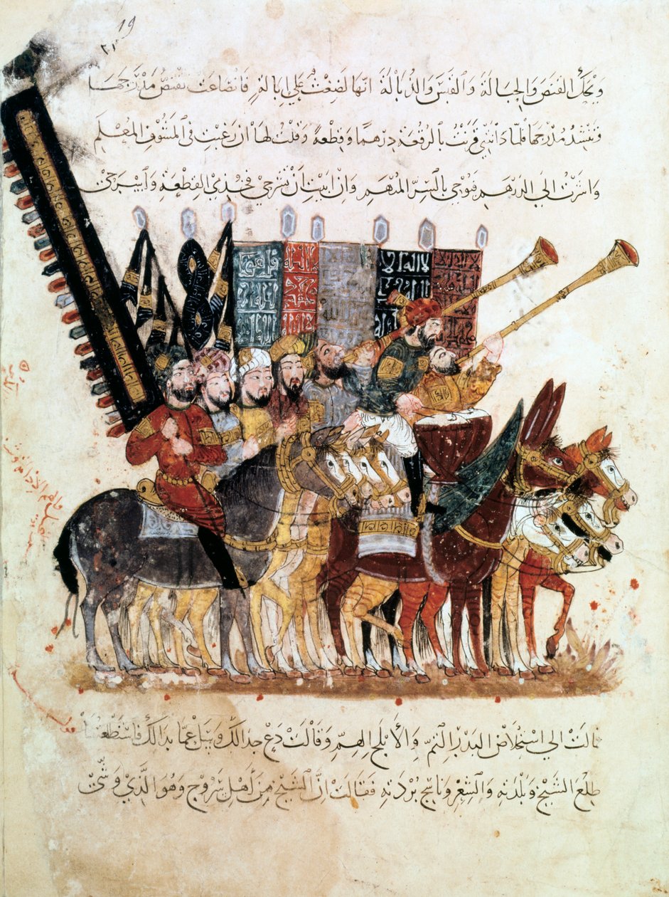 قوات الفرسان في احتفال ديني ، ج 1240 بواسطة غير معروف