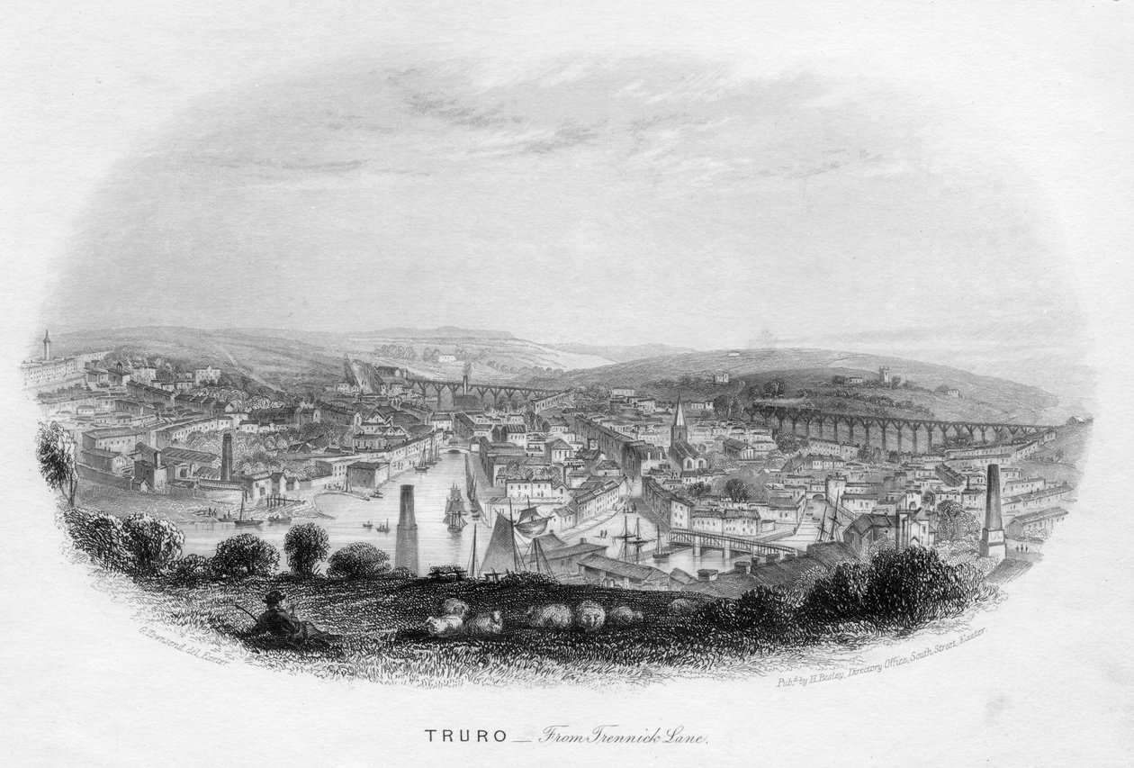 ترورو ، من Trennick Lane ، 1860 بواسطة غير معروف