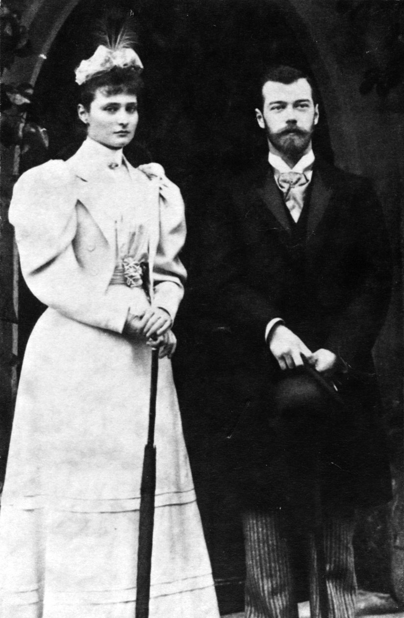 Tsarina Alexandra Feodorovna والقيصر نيكولاس الثاني من روسيا ، c1900. بواسطة غير معروف