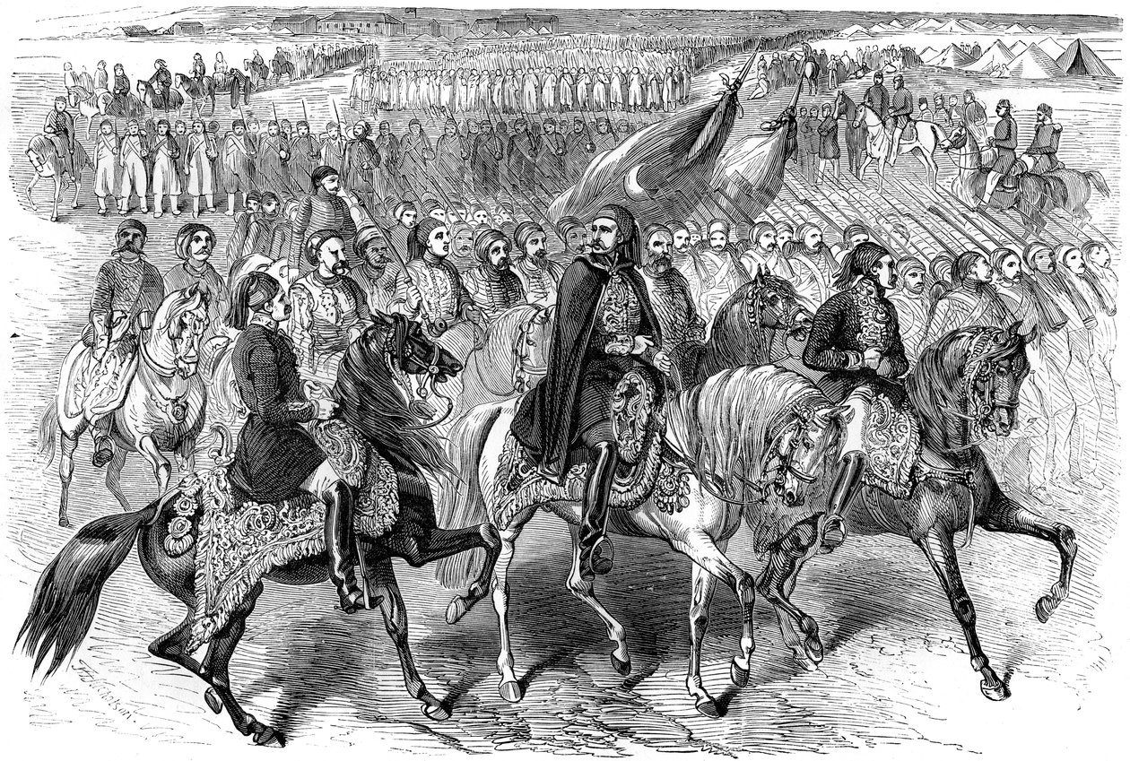 القوات التركية في المسيرة ، كاميش ، بالاكلافا ، شبه جزيرة القرم ، 1854 1882-1884 بواسطة غير معروف