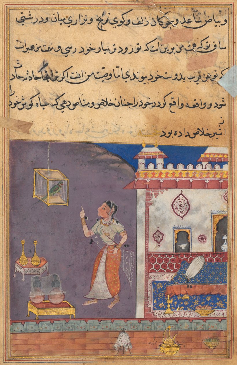 توتي ناما (حكايات ببغاء) ، حكاية XXIX ، أسقط الأسد من عرينه بواسطة Lynx (صغير ^ XIV) بواسطة غير معروف غير معروف