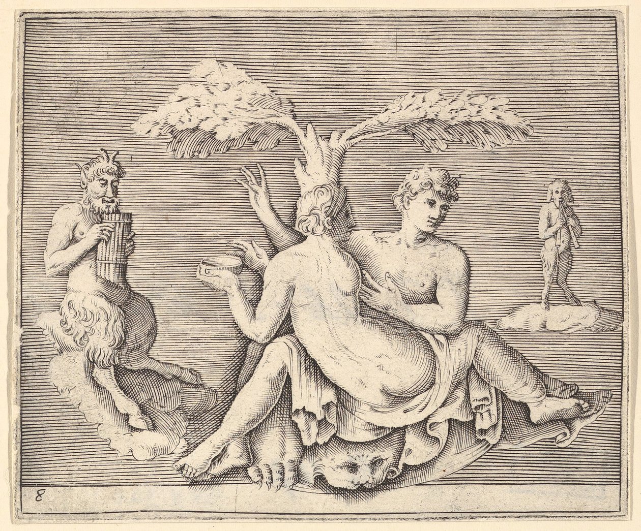 اثنين من العشاق مع عموم ، نشرت كاليفورنيا. 1599-1622. بواسطة غير معروف