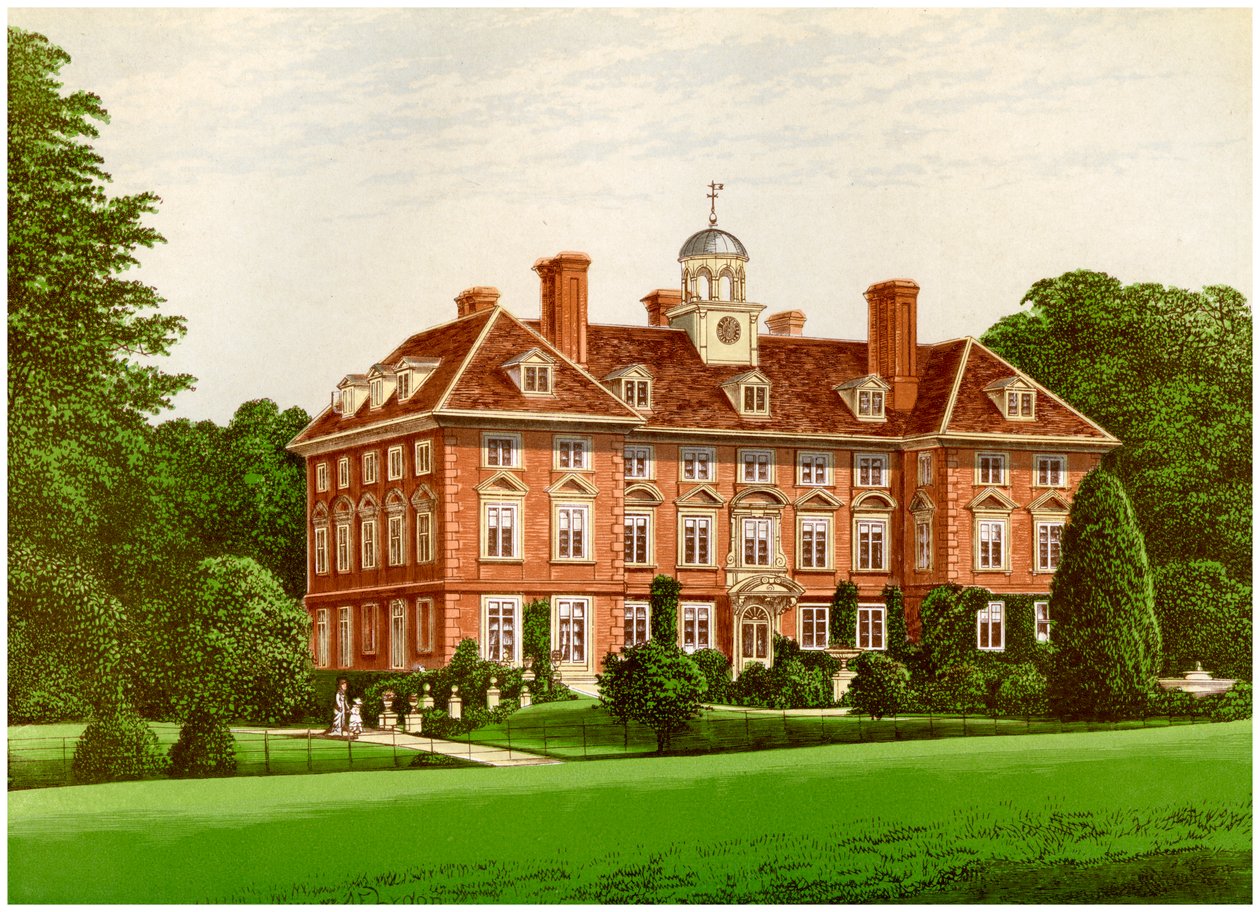 Tyttenhanger Park ، Hertfordshire ، منزل كونتيسة كاليدون ، c1880 بواسطة غير معروف