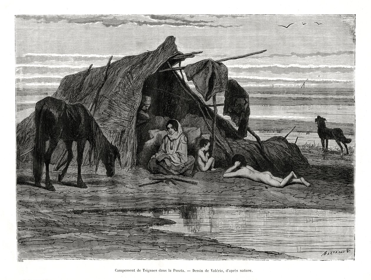 التخييم Tziganes في Puszta ، 1886 بواسطة غير معروف