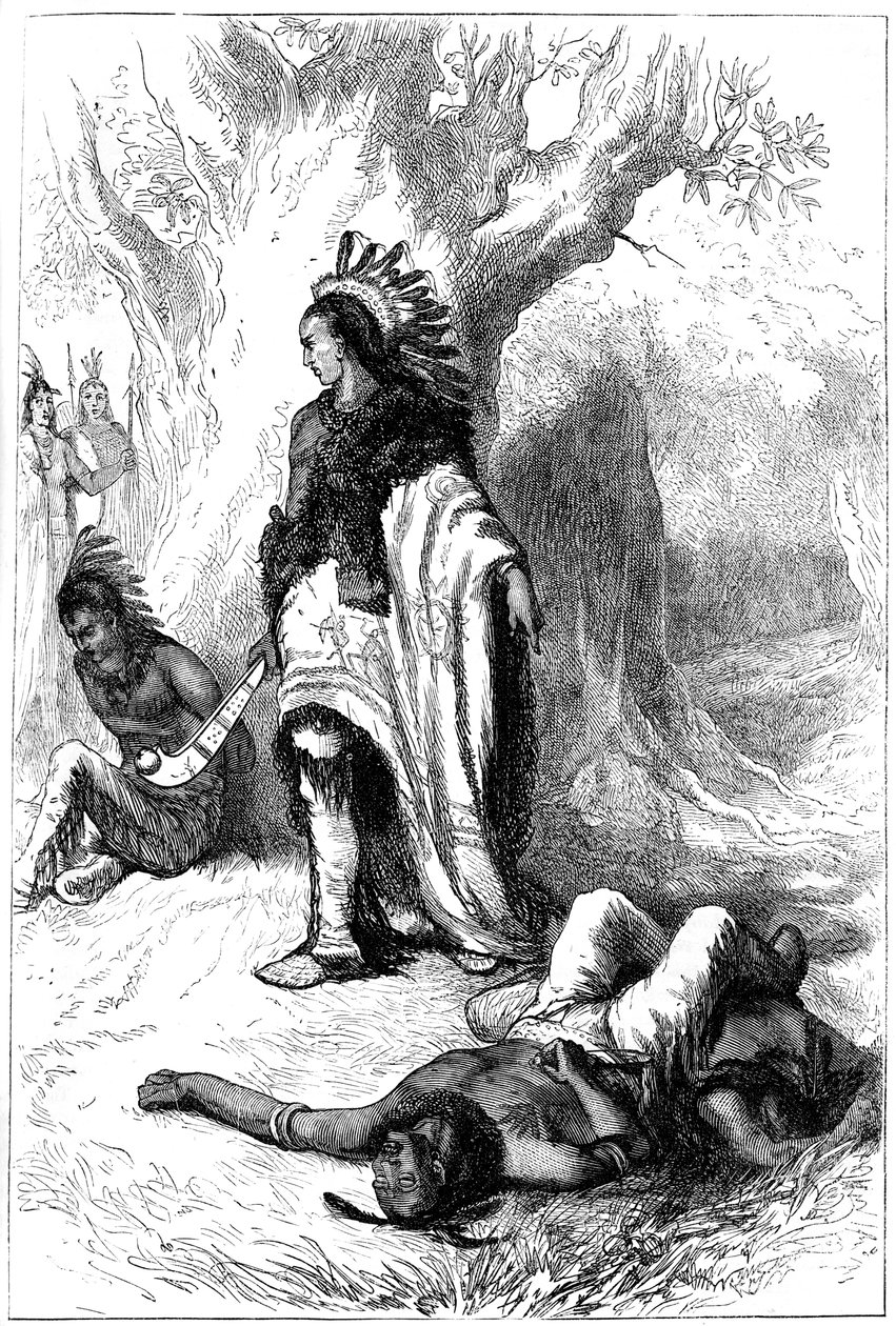 Uncas و Miantonomoh ، 1643 c1880 بواسطة غير معروف