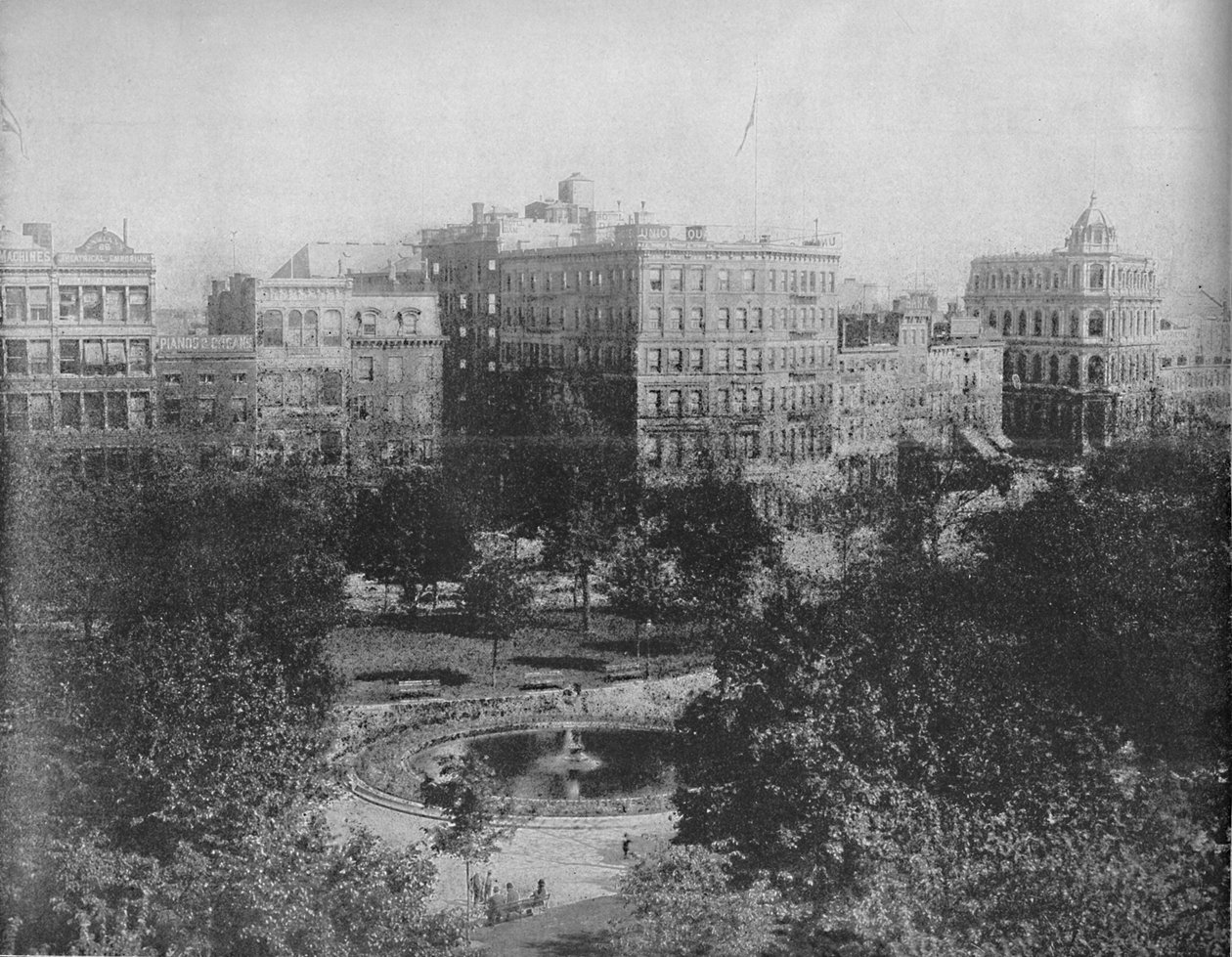 ساحة الاتحاد ، نيويورك ، c1897. بواسطة غير معروف