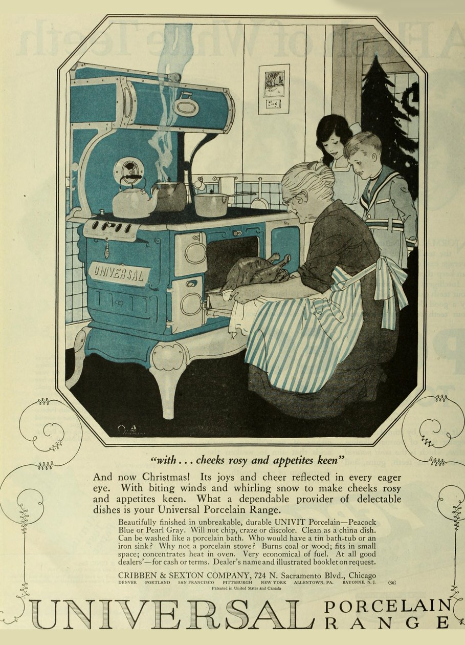 سلسلة البورسلين العالمية ، إعلان من The Saturday Evening Post ، حوالي 1920-1925. بواسطة غير معروف