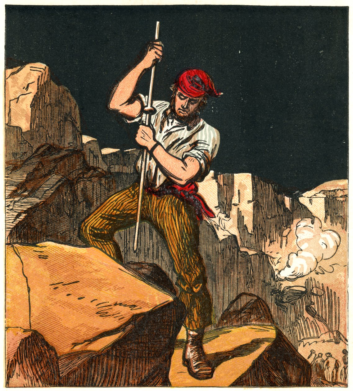 استخدام البارود في محجر الحجر ، 1867 بواسطة غير معروف