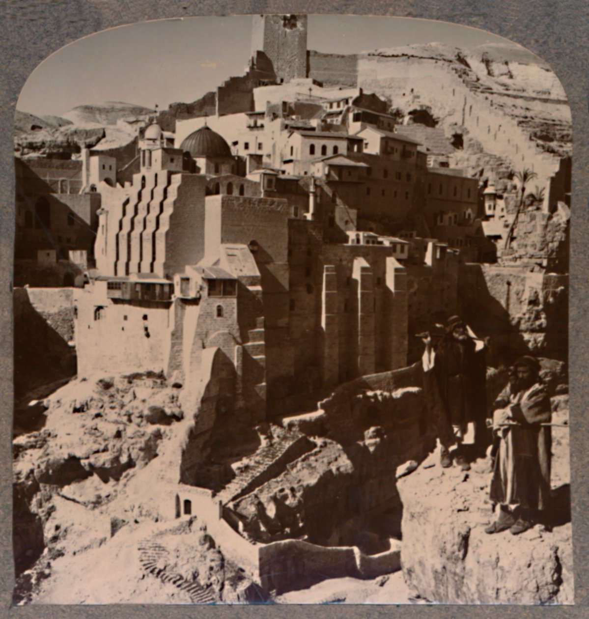 وادي مار سابا ودير ، من بروك كيدرون ، c1900 بواسطة غير معروف