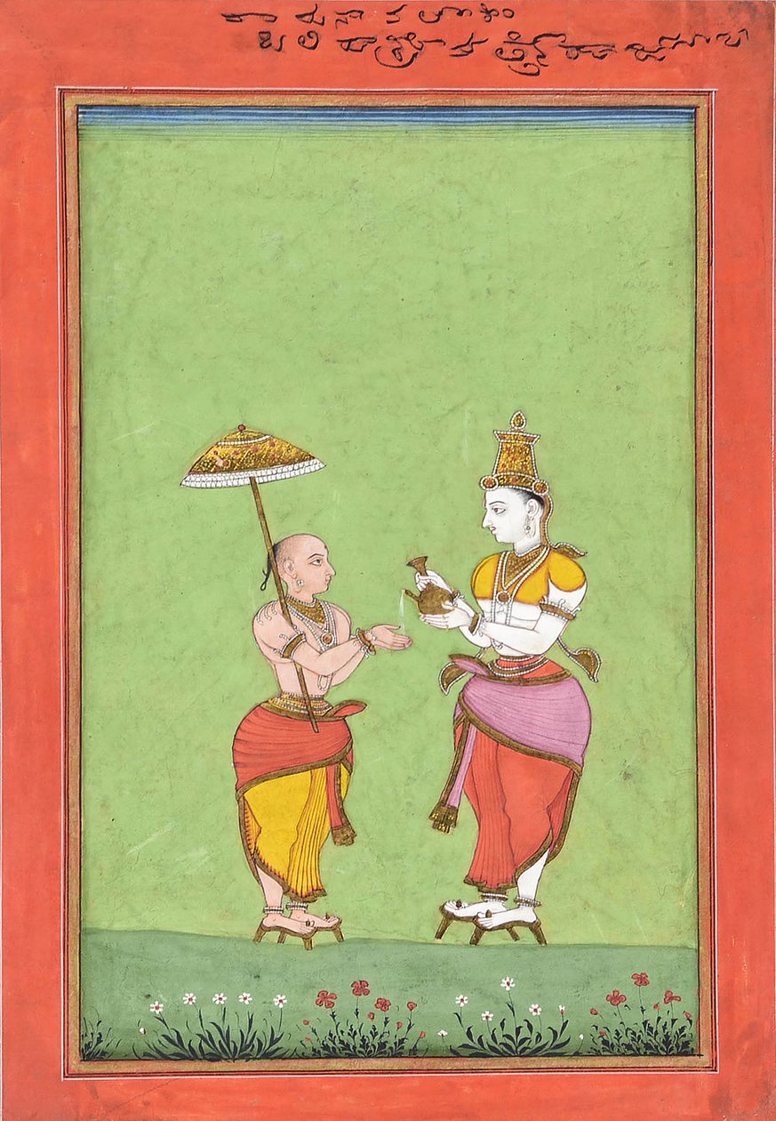 يبارك الملك فامانا من قبل الملك بالي ، كاليفورنيا. 1780s. بواسطة غير معروف