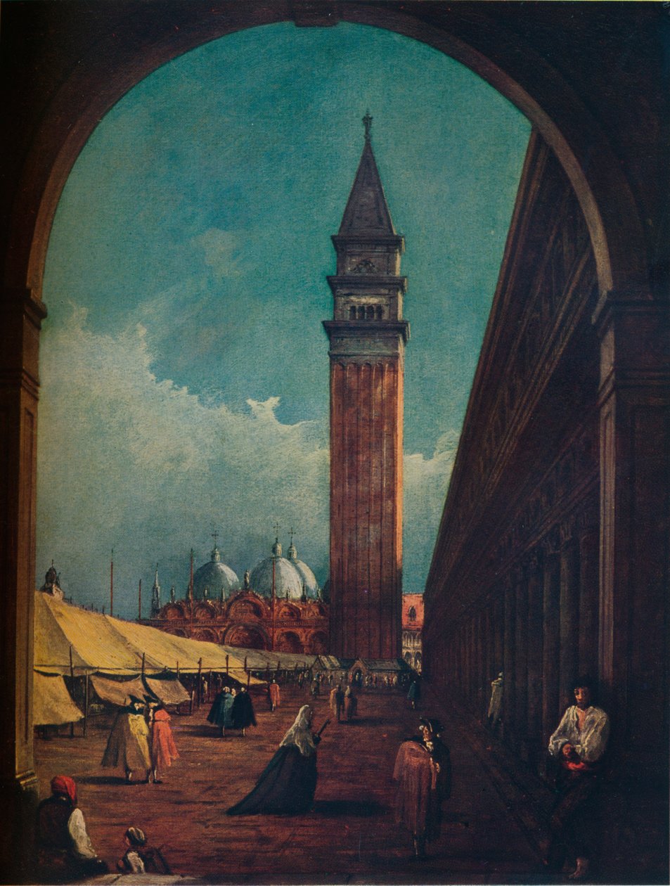البندقية: معرض في ساحة سان ماركو شوهد من خلال ممر في الجنوب الغربي ، c1863 بواسطة غير معروف