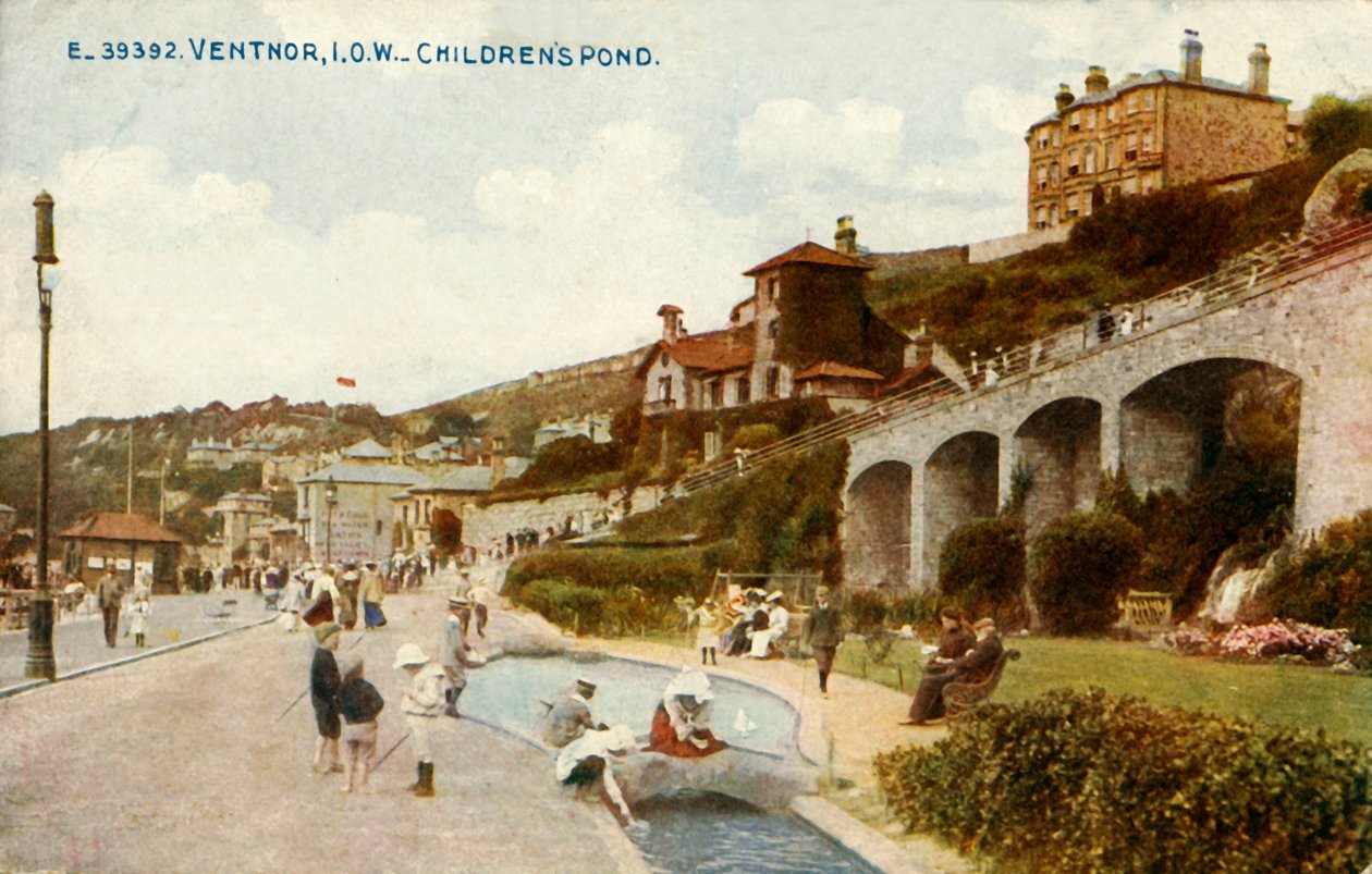 فينتنور ، IOW - Childrens Pond ، 1919. بواسطة غير معروف