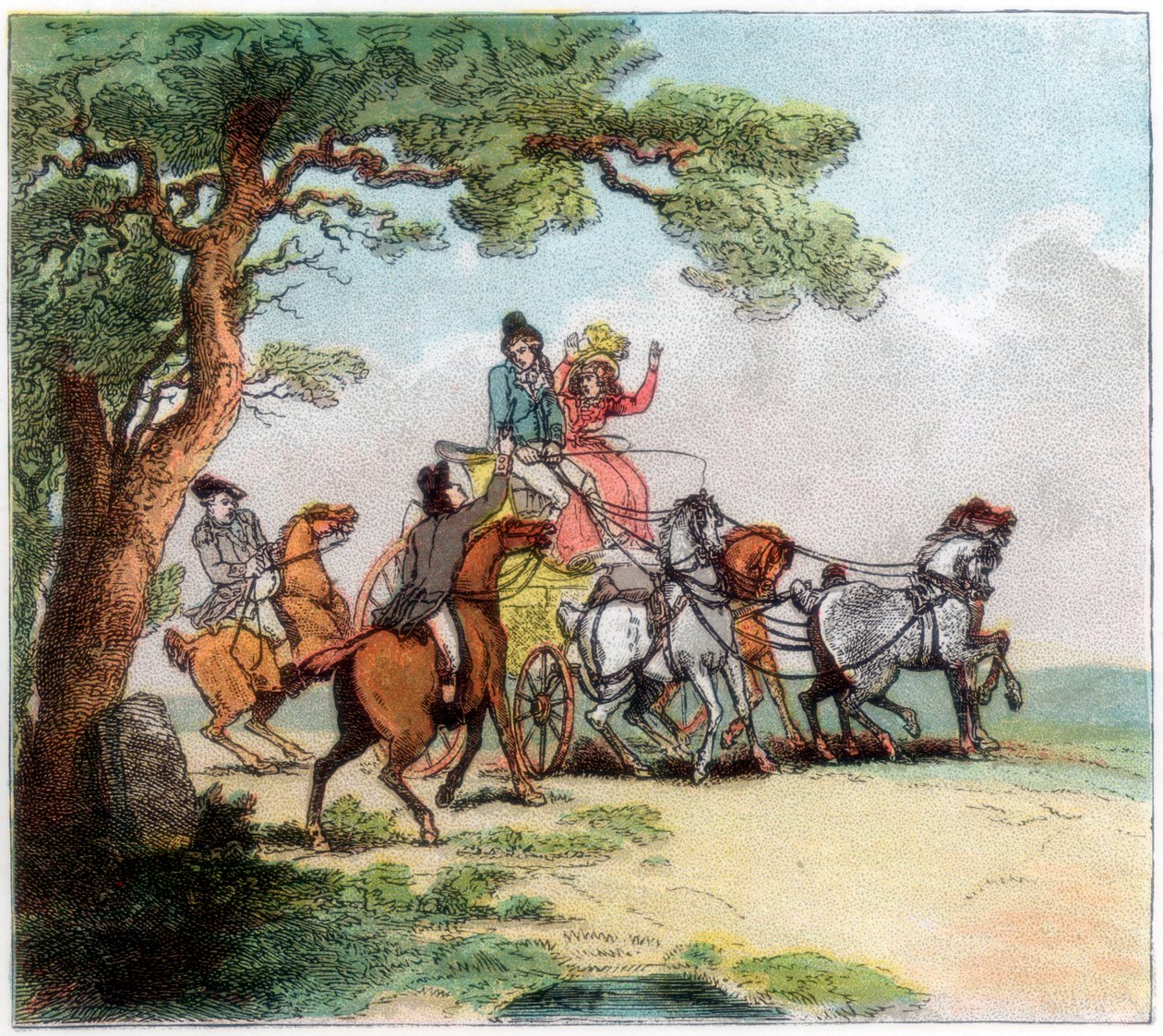 تقلبات الطريق عام 1787 ، توقف الطريق السريع ، اللورد باريمور ، 1890 بواسطة غير معروف