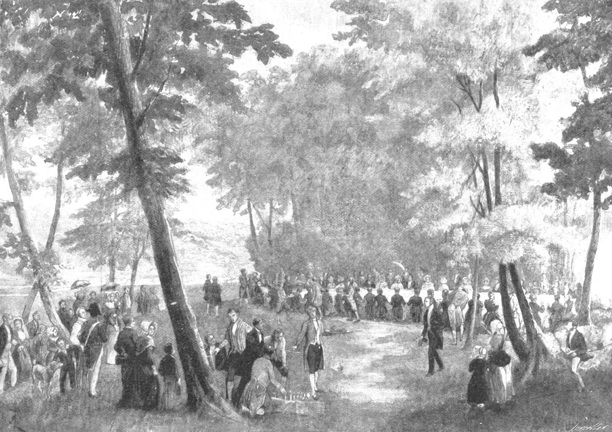 زيارة فيكتورياس إلى لويس فيليب عام 1843: Fete Champetre ... في غابة الاتحاد الأوروبي ، 1901. بواسطة غير معروف