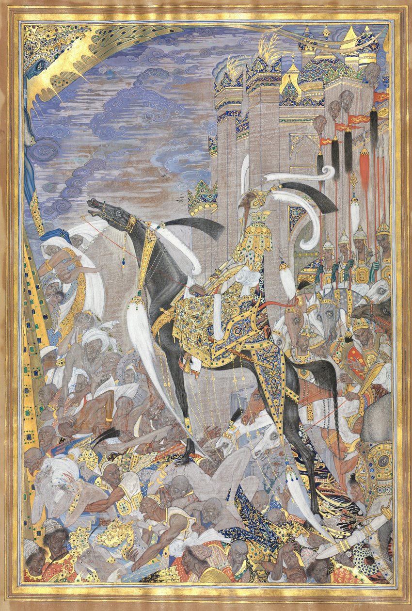 الجيش المنتصر يدخل المدينة بعد الحصار ، 1700-1800. بواسطة غير معروف