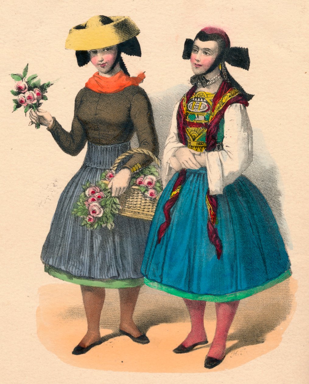 Vierlander Madchen ، القرن التاسع عشر. بواسطة غير معروف