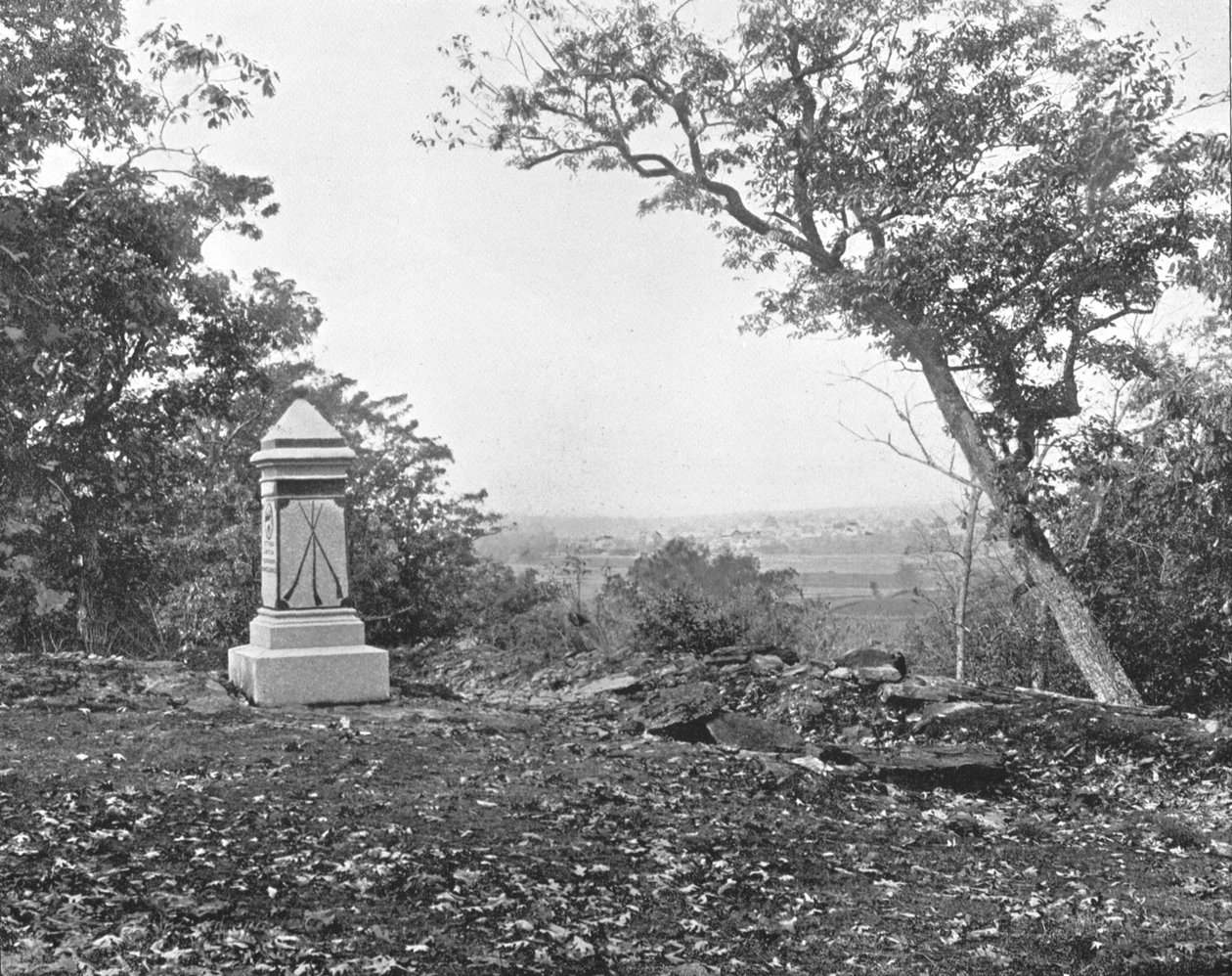 منظر من Culps Hill ، Gettysburg ، بنسلفانيا ، الولايات المتحدة الأمريكية ، c1900. بواسطة غير معروف