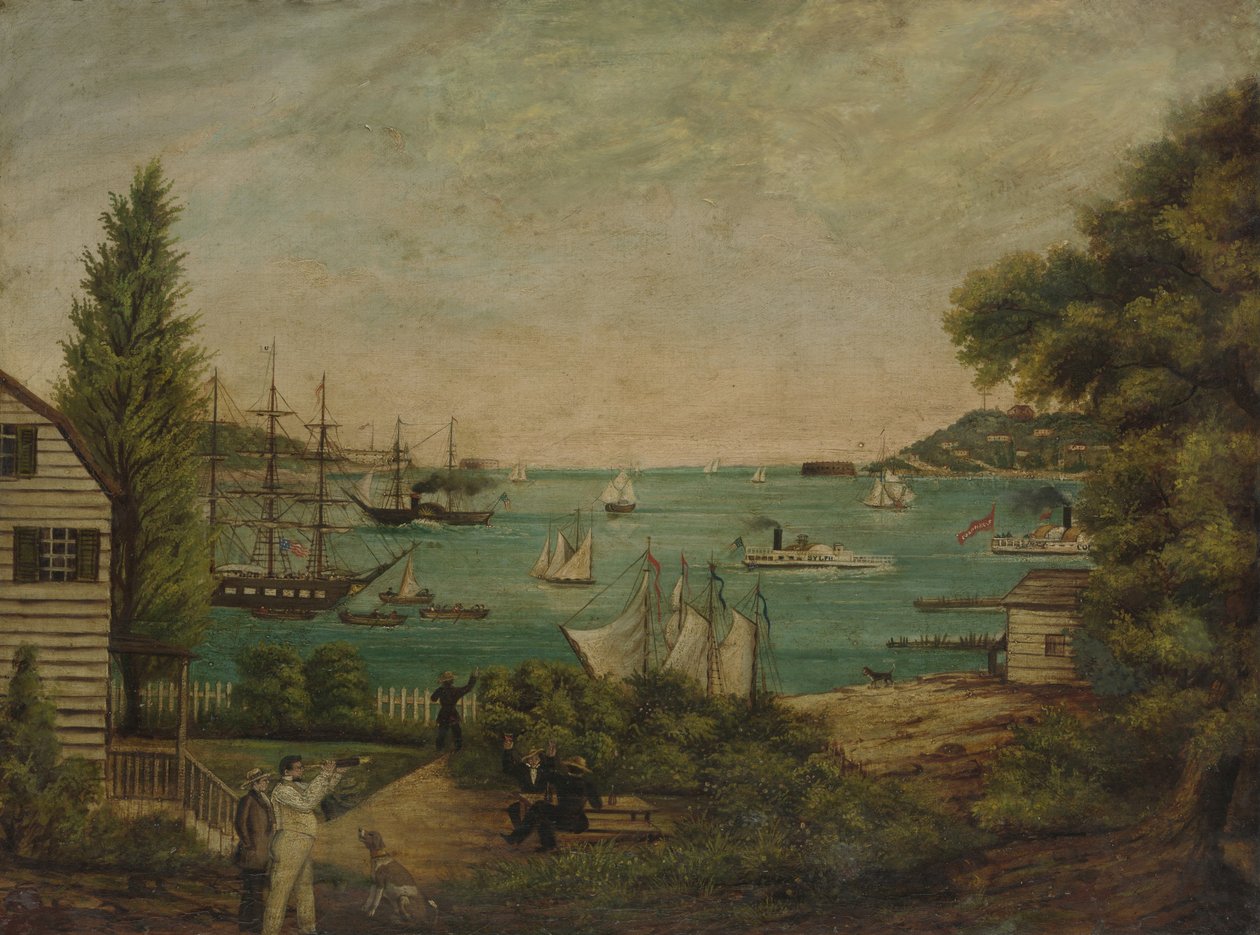 منظر من جزيرة ستاتن ، كاليفورنيا. 1855. بواسطة غير معروف