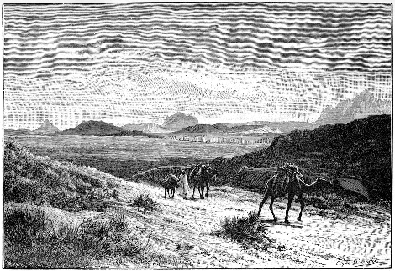 منظر من ممر تيلات ، تونس ، c1890 بواسطة غير معروف