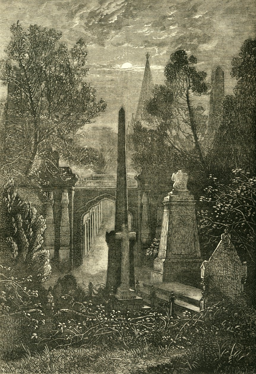 عرض في مقبرة هاي جيت ، c1876. بواسطة غير معروف