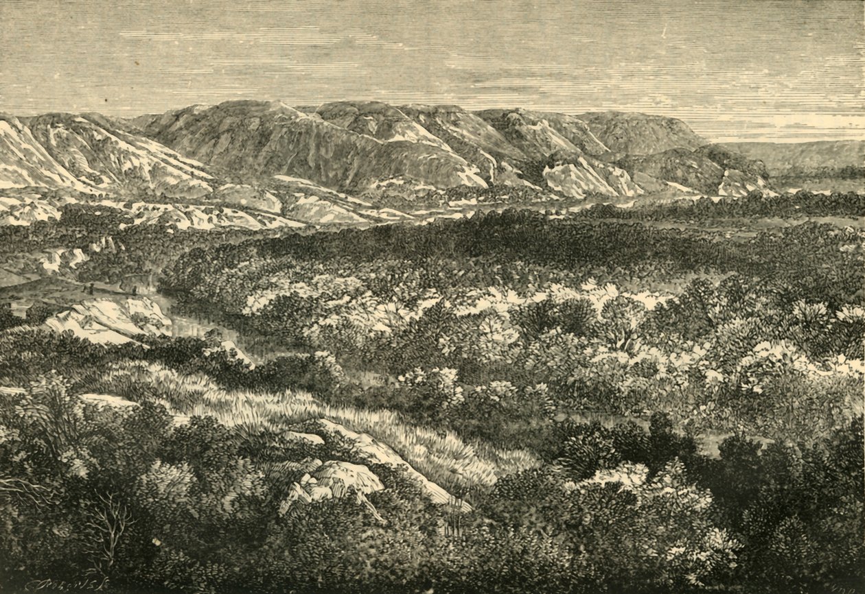 منظر في وادي الأردن 1890. بواسطة غير معروف
