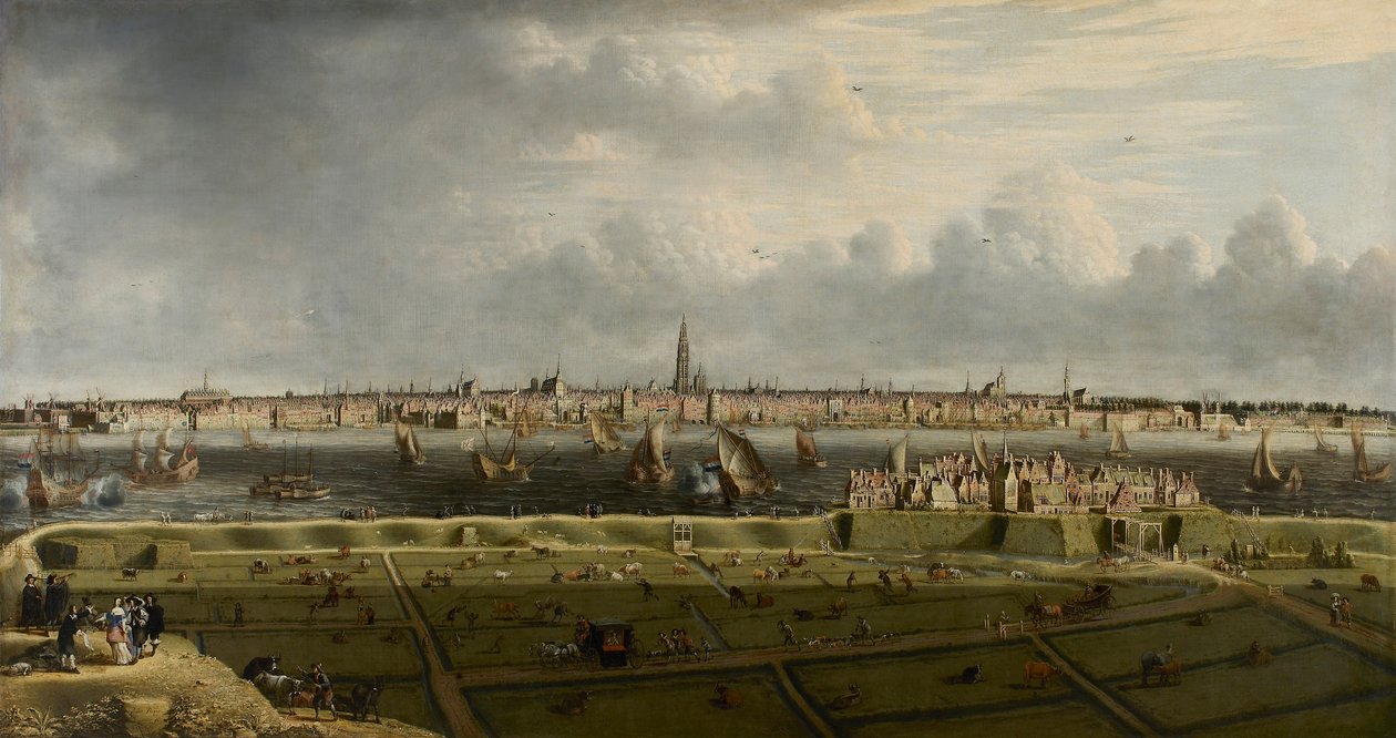 منظر لأنتويرب من الرأس الفلمنكي ، 1658. بواسطة غير معروف