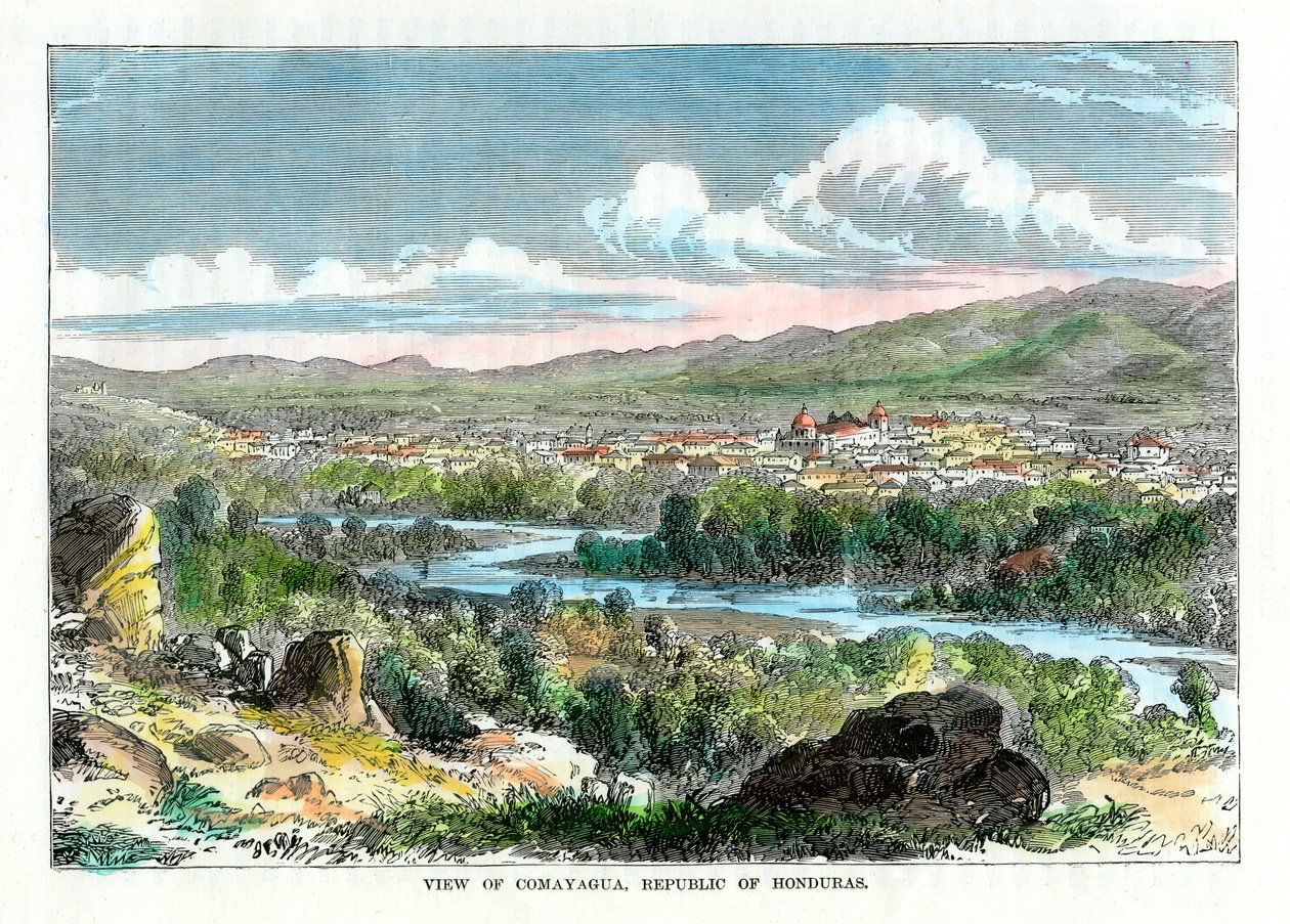 منظر لكوماياغوا ، جمهورية هندوراس ، c1880 بواسطة غير معروف