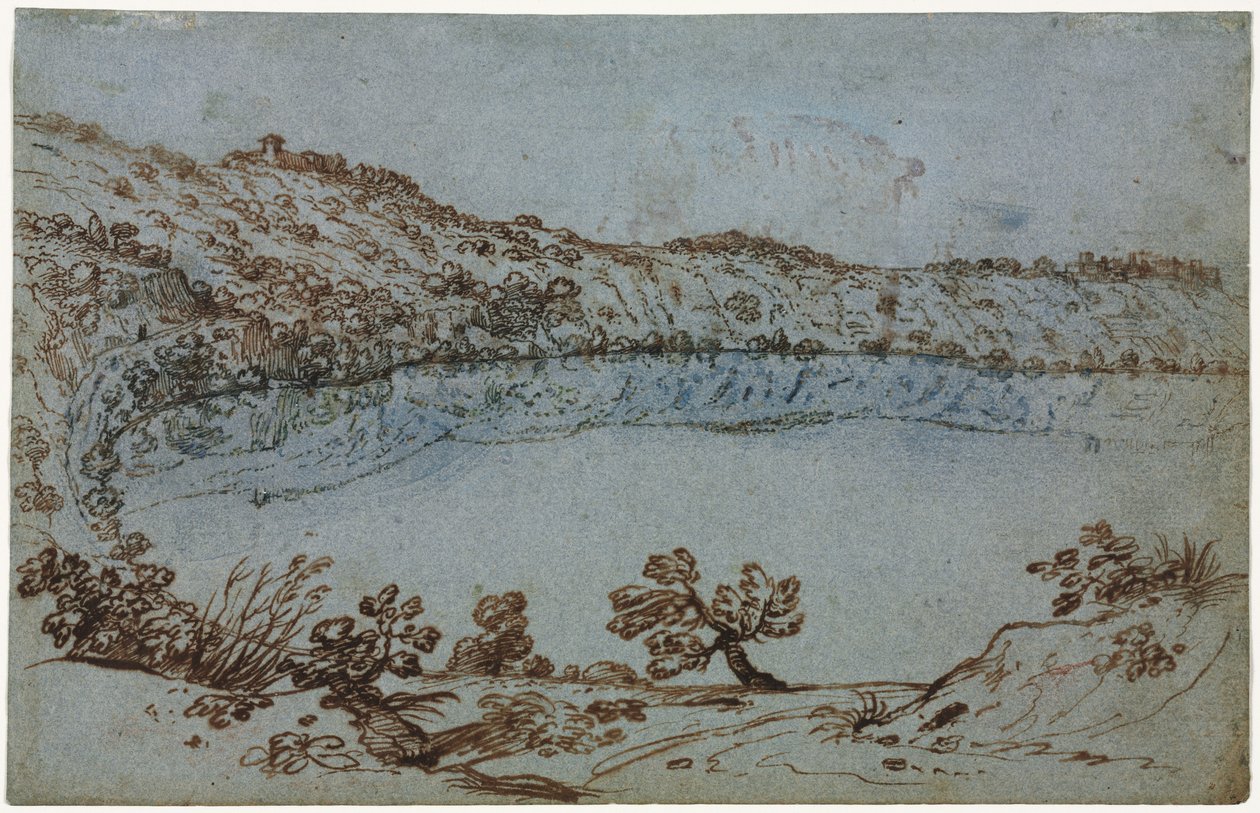 منظر لبحيرة نيمي ، ج. 1650. بواسطة غير معروف