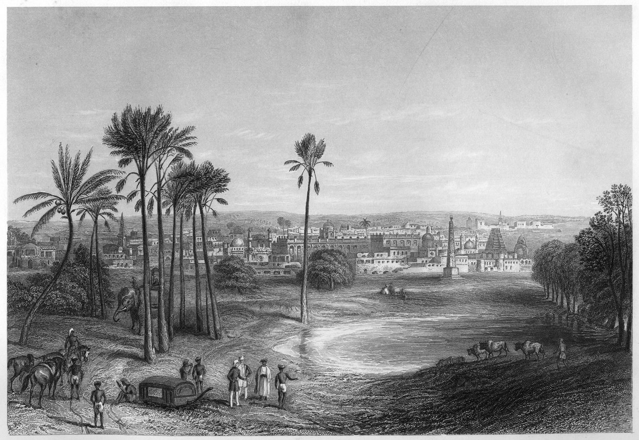 منظر لمدراس ، الهند ، c1860 بواسطة غير معروف