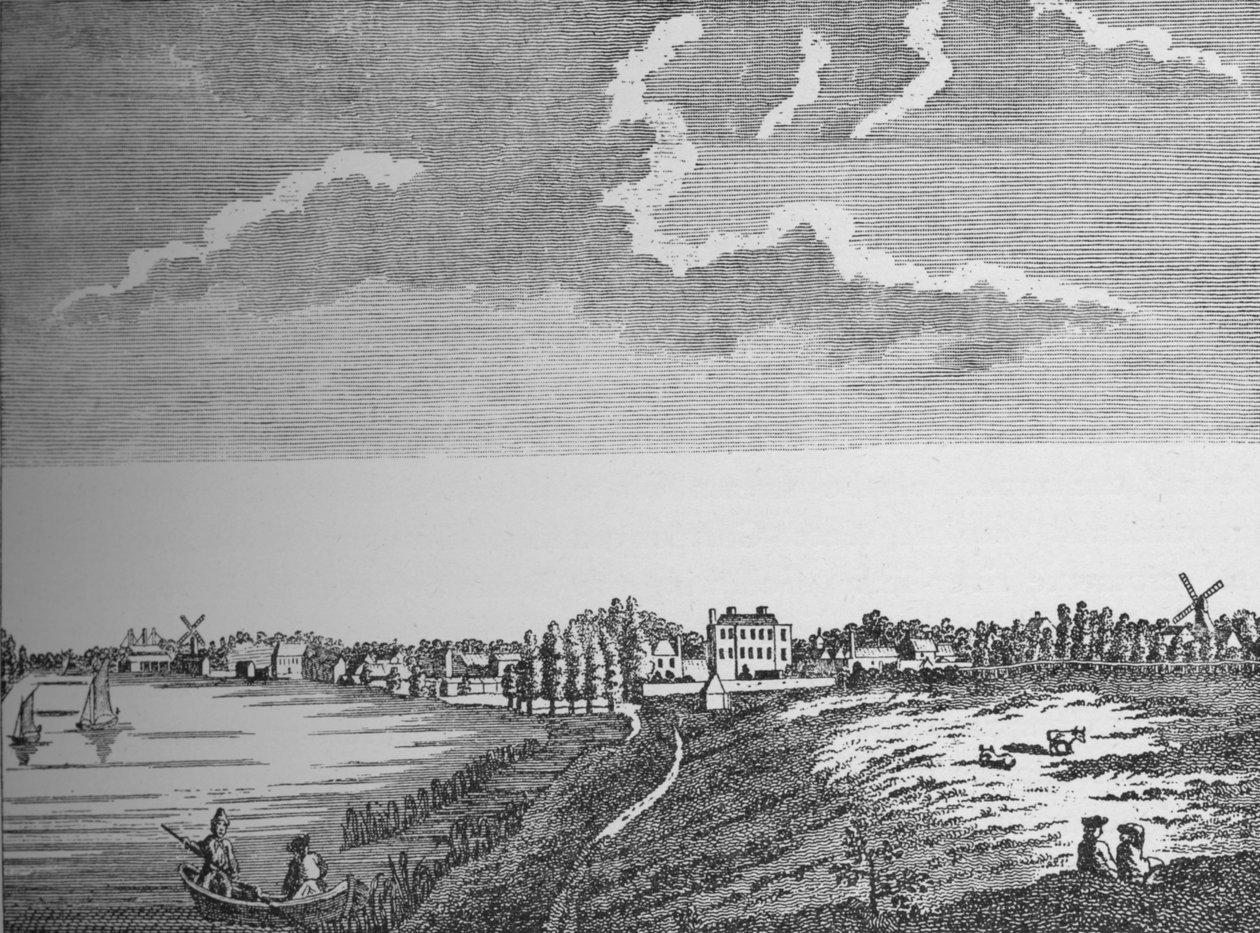 منظر لـ Wandsworth ، Surrey ، c1780 ، 1912 بواسطة غير معروف