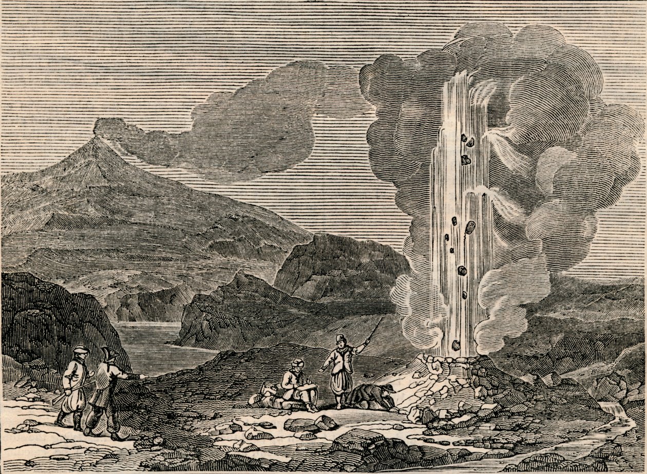 منظر لسخان ، أو نافورة ساخنة ، 7 ديسمبر 1833. بواسطة غير معروف