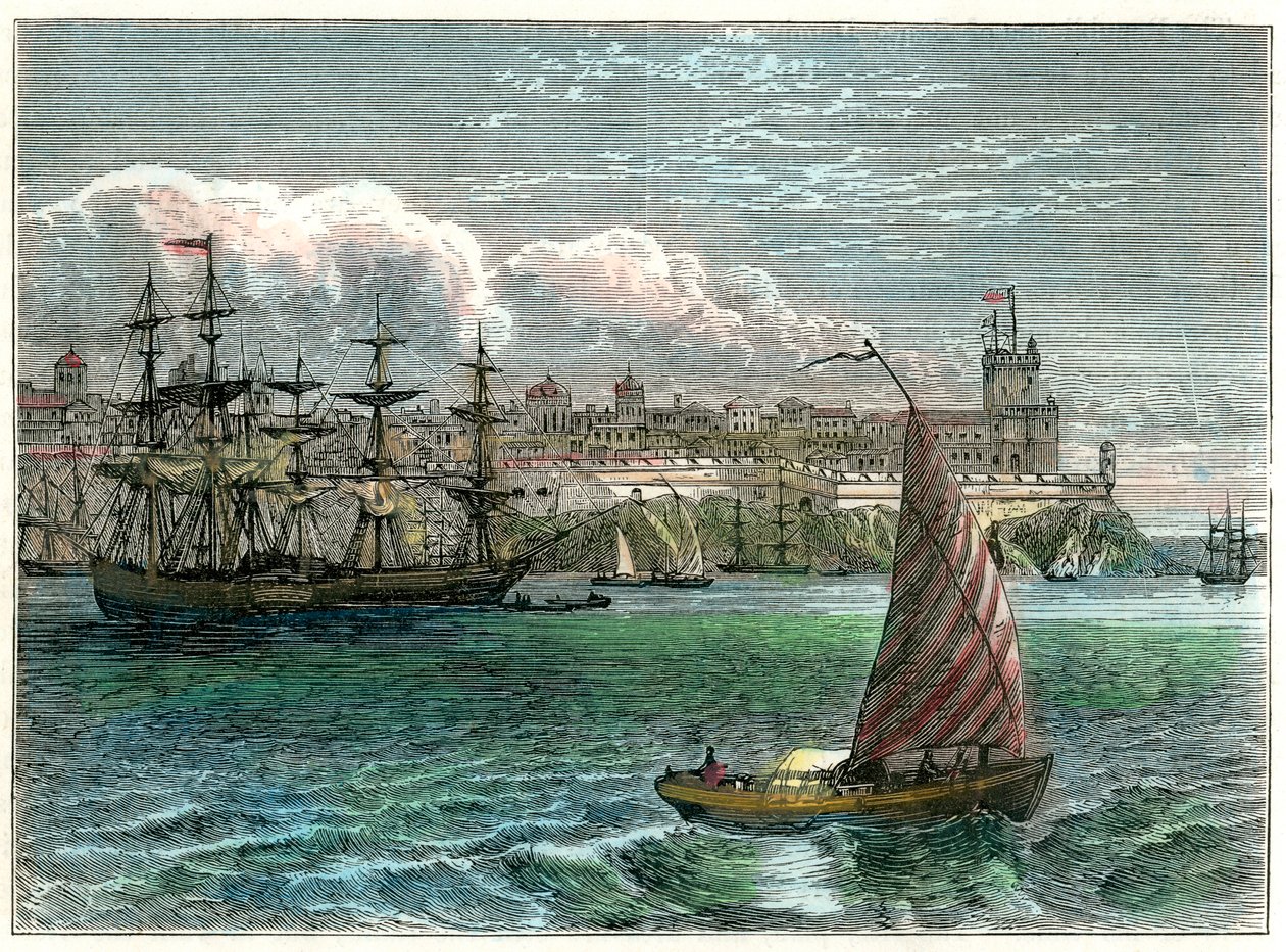 منظر لمدينة سان دومينغو من الميناء ، جمهورية الدومينيكان ، c1880 بواسطة غير معروف
