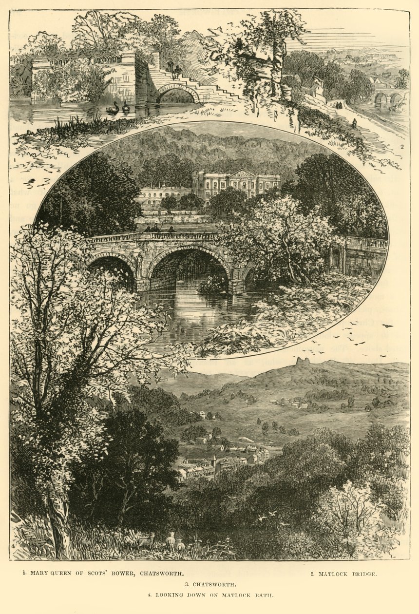 مناظر في تشاتسوورث وماتلوك ، 1898. بواسطة غير معروف