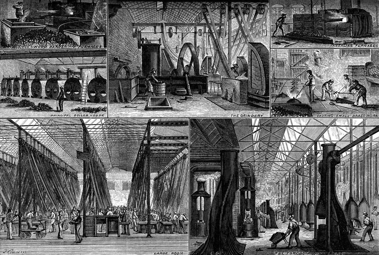مشاهد في مصنع الأسلحة الصغيرة الملكي ، إنفيلد ، c1880 بواسطة غير معروف