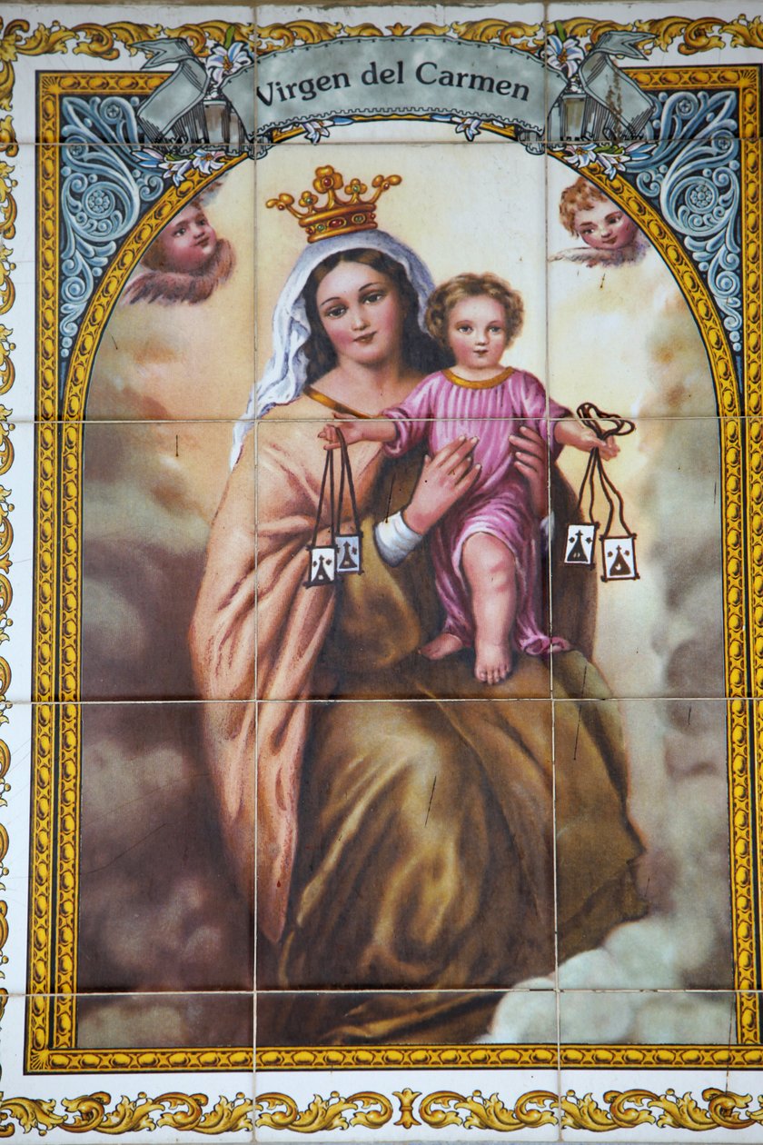Virgen del Carmen mosaic MalagaEspagne بواسطة غير معروف