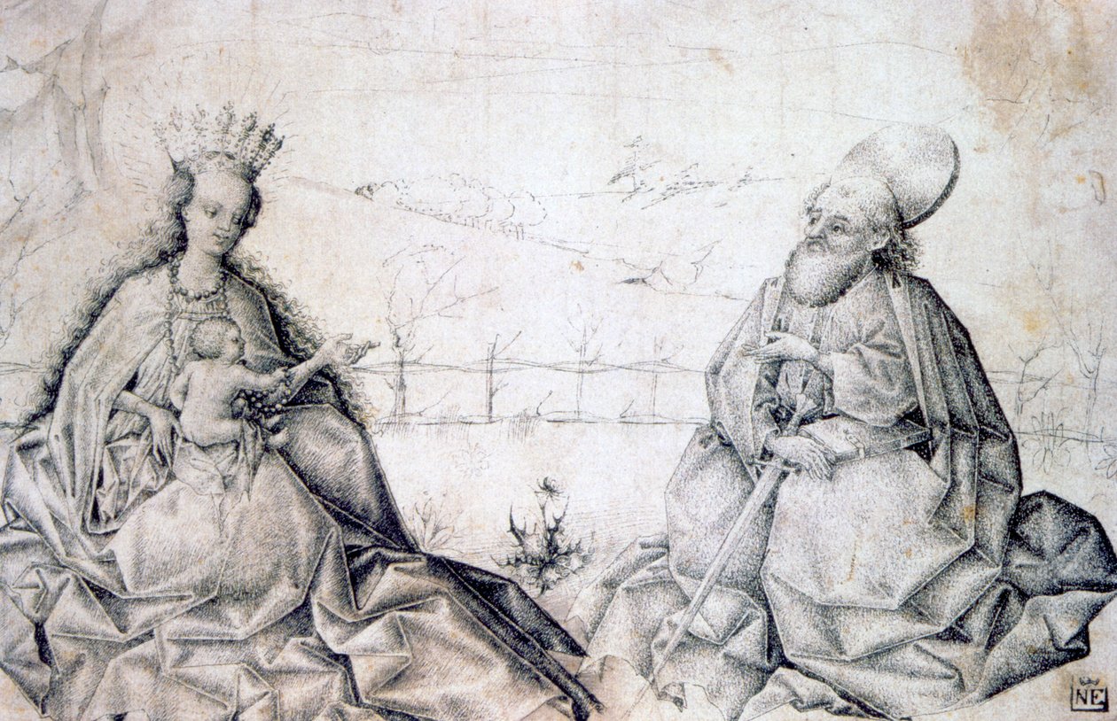 العذراء والطفل مع القديس بولس ، 1450 بواسطة غير معروف