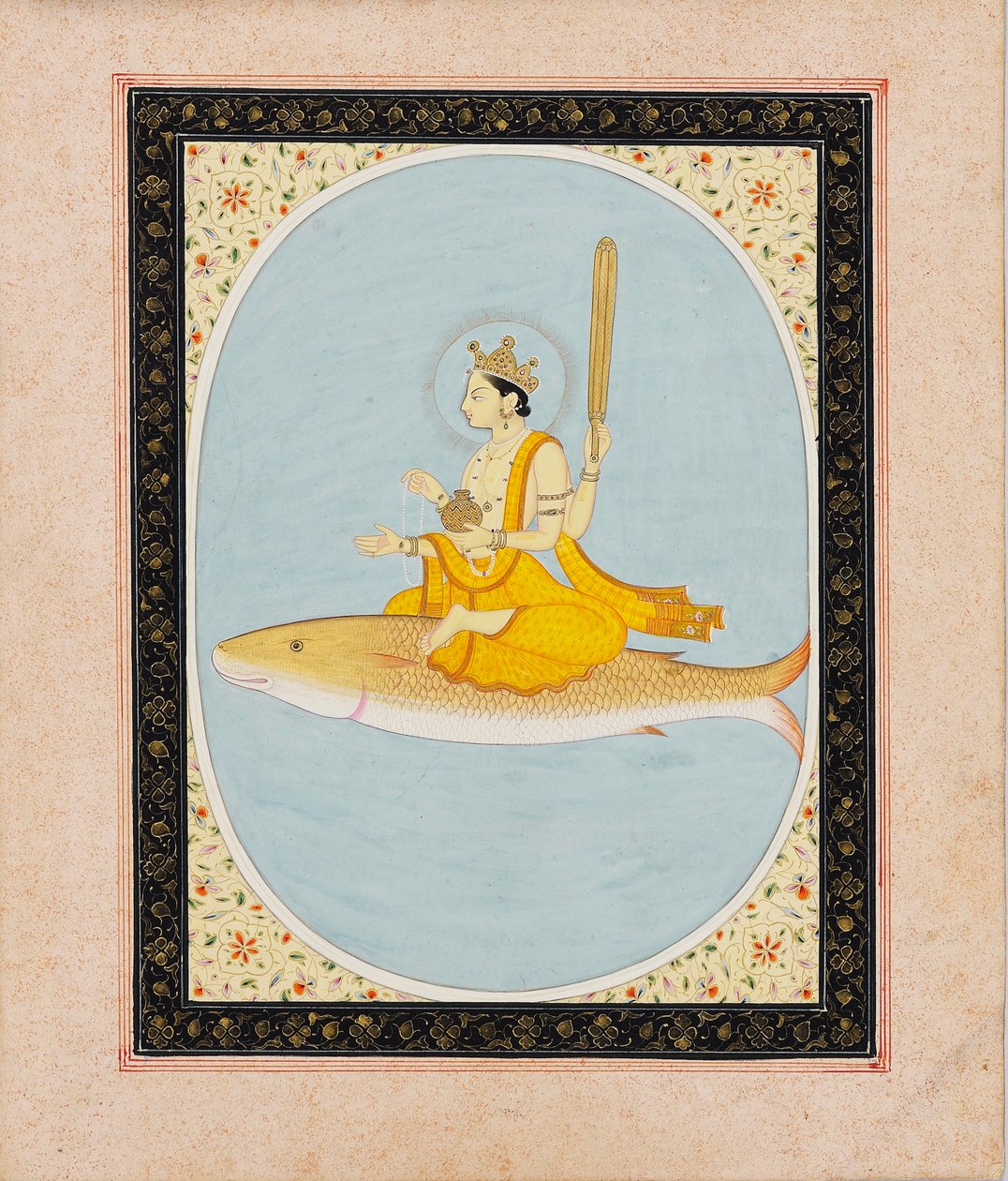 فيشنو مثل الصورة الرمزية للأسماك ، ماتسيا ، 1805-1815 بواسطة غير معروف