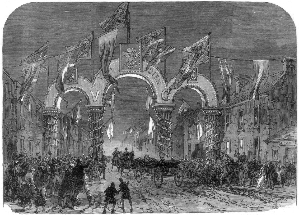 زيارة أمير وأميرة ويلز لقلعة دونروبين ، اسكتلندا ، 1866 بواسطة غير معروف