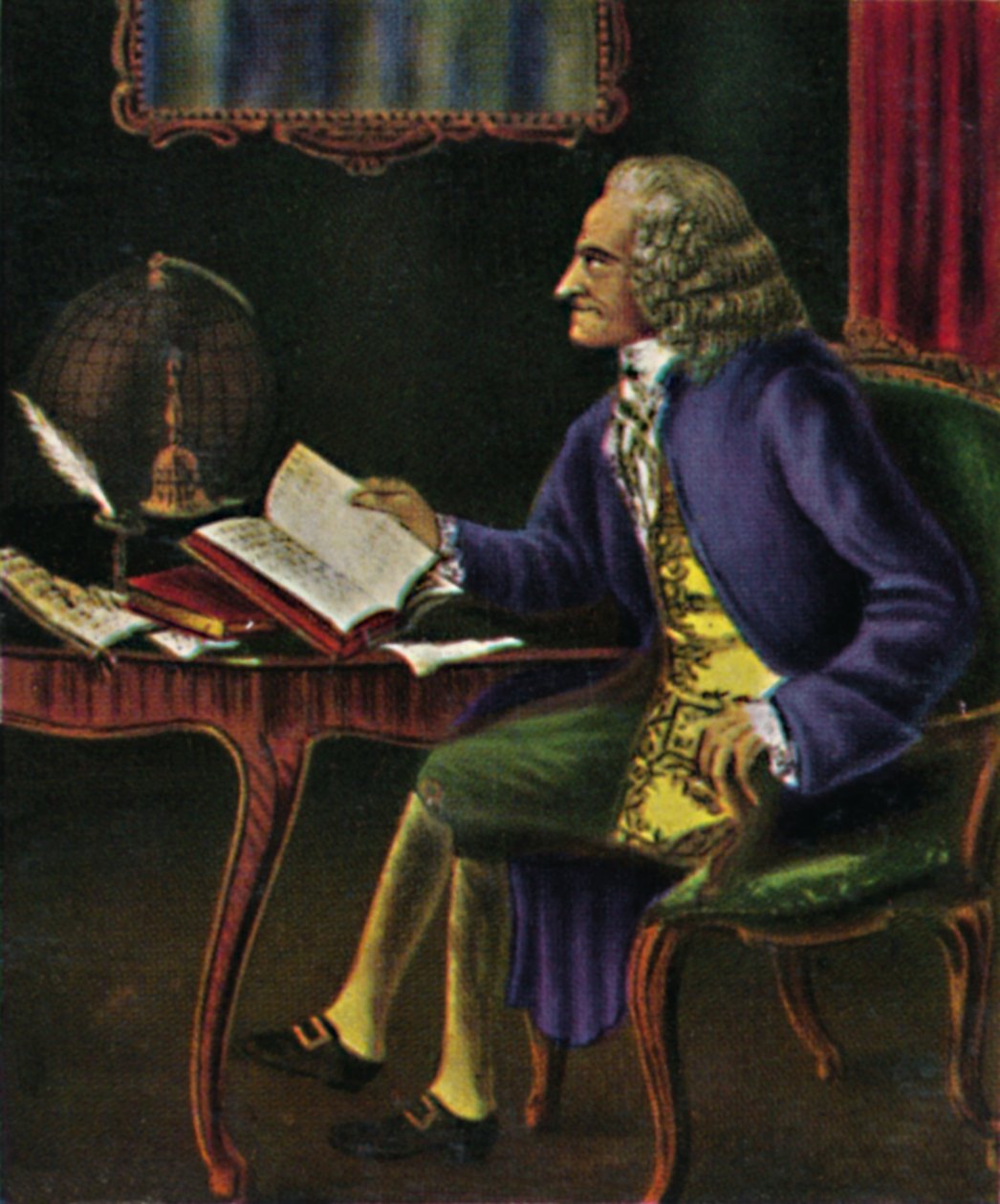 فولتير 1694-1778. - رسم كارمونتيل 1934. بواسطة غير معروف