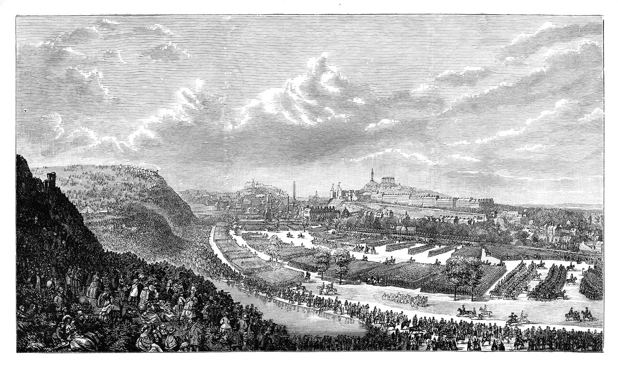 مراجعة تطوعية في كوينز بارك ، إدنبرة ، اسكتلندا ، 1860 بواسطة غير معروف