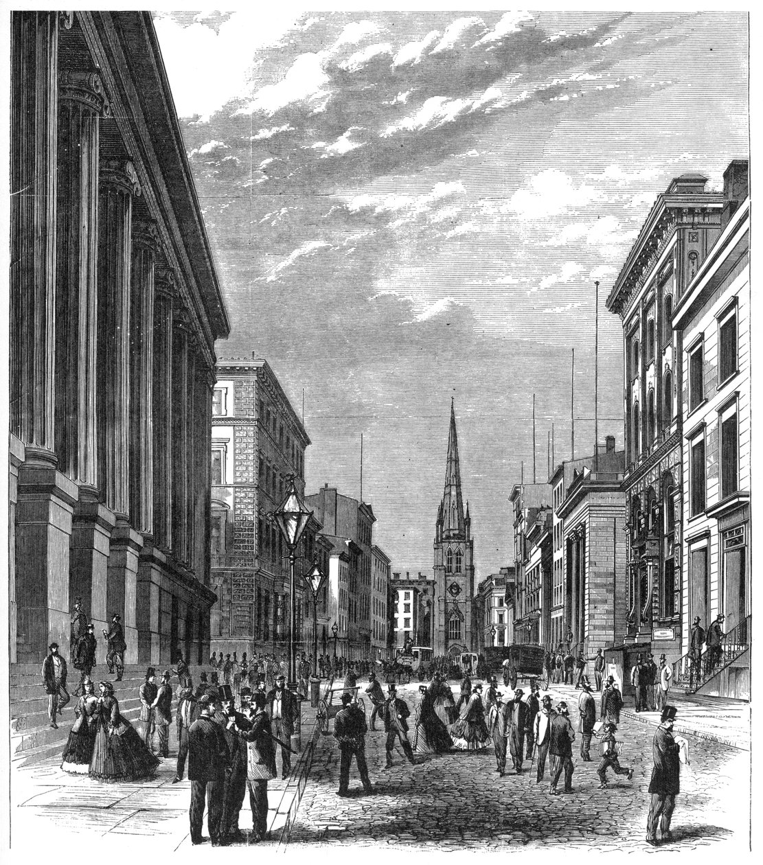 وول ستريت ، نيويورك ، 1869 بواسطة غير معروف