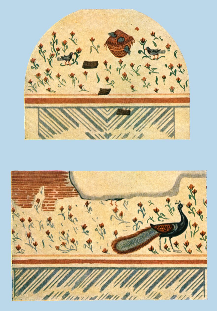 لوحات جدارية في مقبرة مسيحية ، سارت ، تركيا ، 1928. بواسطة غير معروف