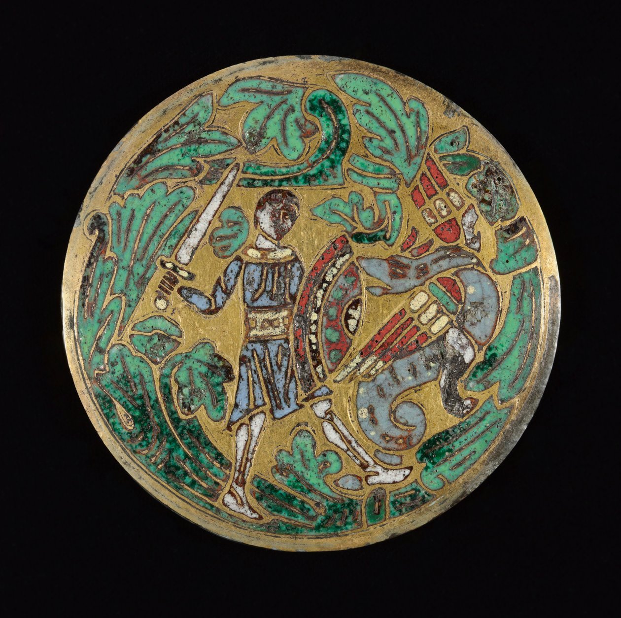 المحارب القتال التنين ، ج. 1170-1180. بواسطة غير معروف