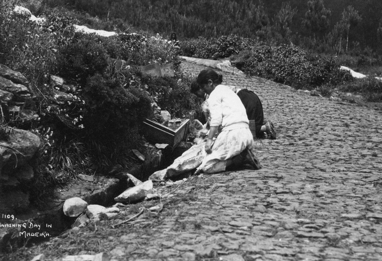 يوم الغسيل في ماديرا ، البرتغال ، c1920s-c1930s بواسطة غير معروف