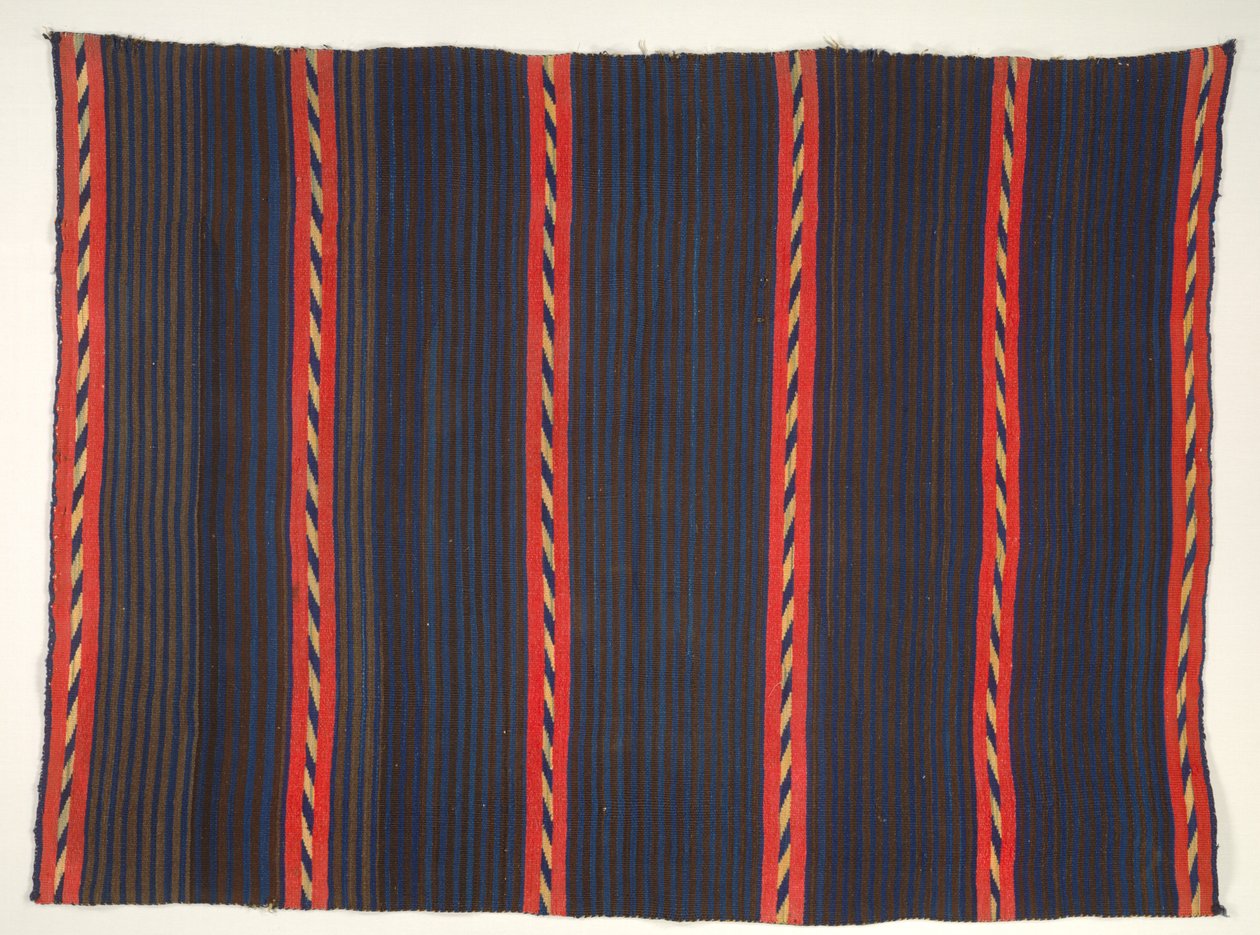 ارتداء بطانية مع خطوط Moki Moqui ، 1865-1875. بواسطة غير معروف
