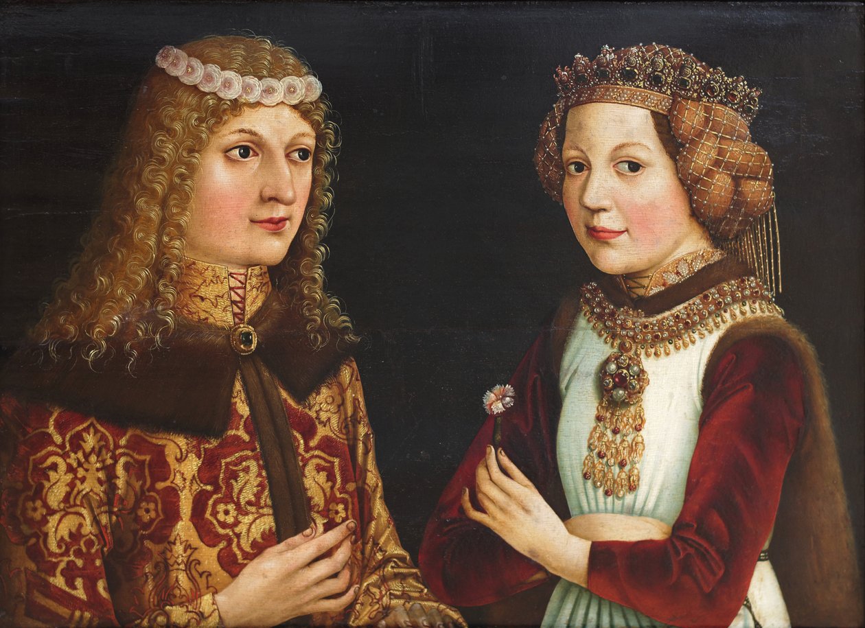 صورة زفاف لاديسلاوس بعد وفاته 1440-1457 وماغدالينا فالوا 1443-1495 بواسطة غير معروف