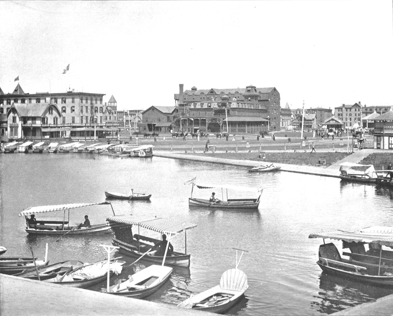 Wesley Lake، Asbury Park، New Jersey، USA، c1900. بواسطة غير معروف