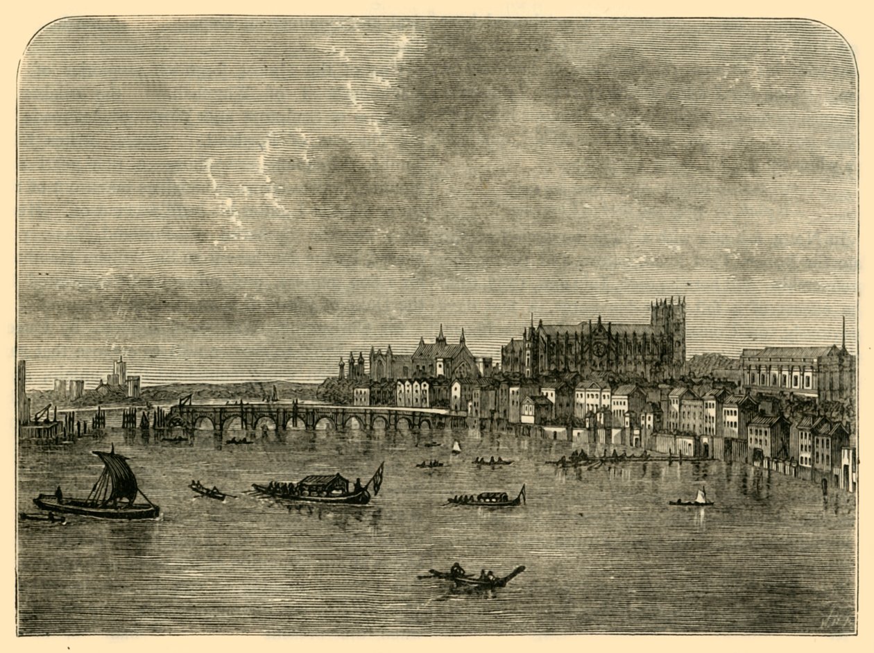 جسر وستمنستر ، 1881. بواسطة غير معروف