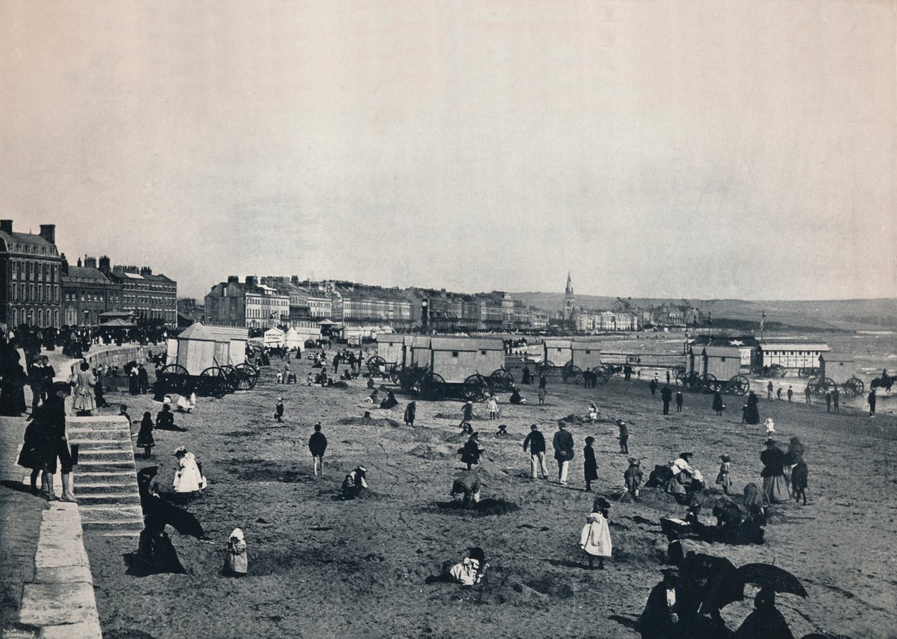 Weymouth - منظر عام للمدينة والشاطئ ، 1895 بواسطة غير معروف